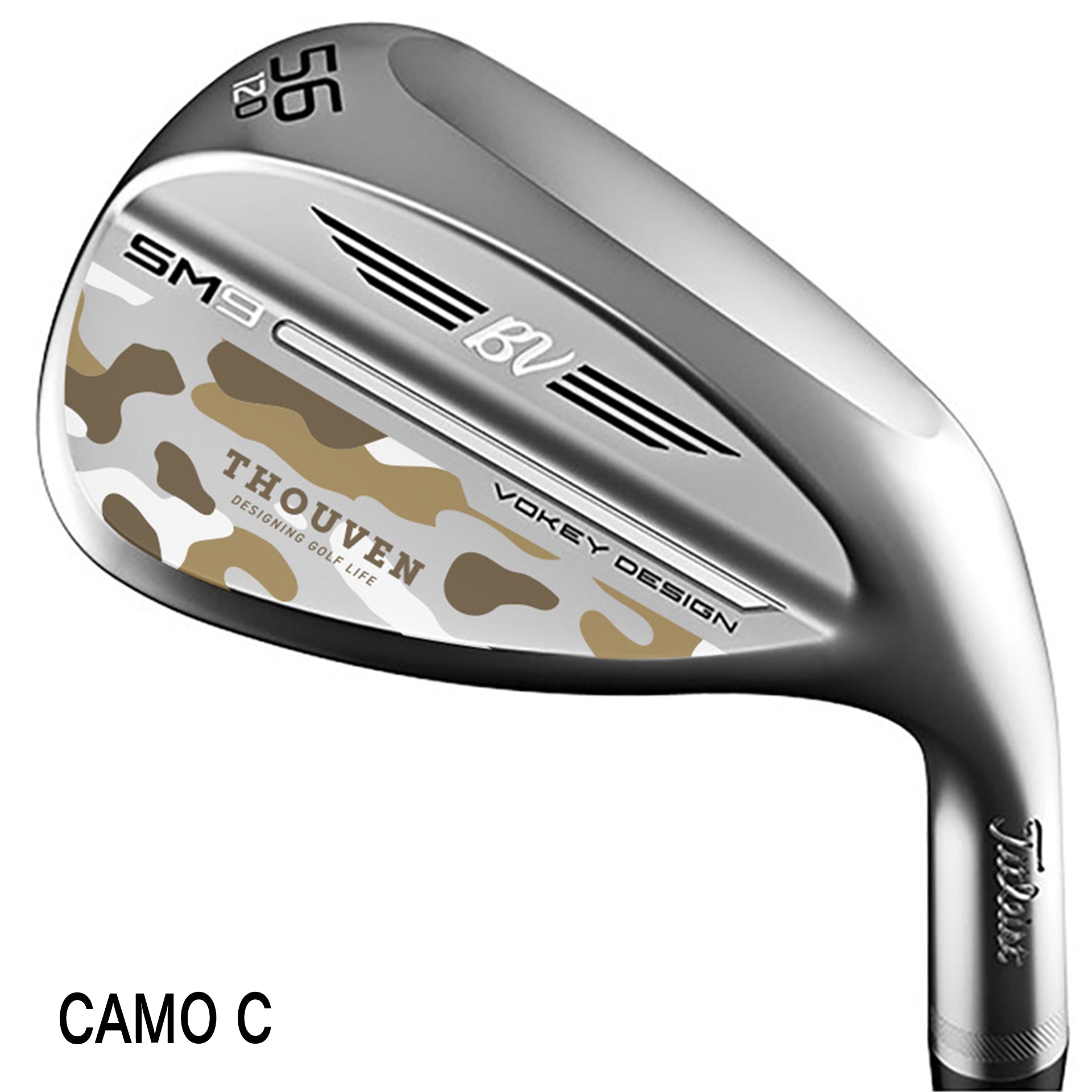 PRECIOUSオリジナルデザイン - Titleist / ボーケイデザイン SM9 クローム ウェッジ『迷彩』